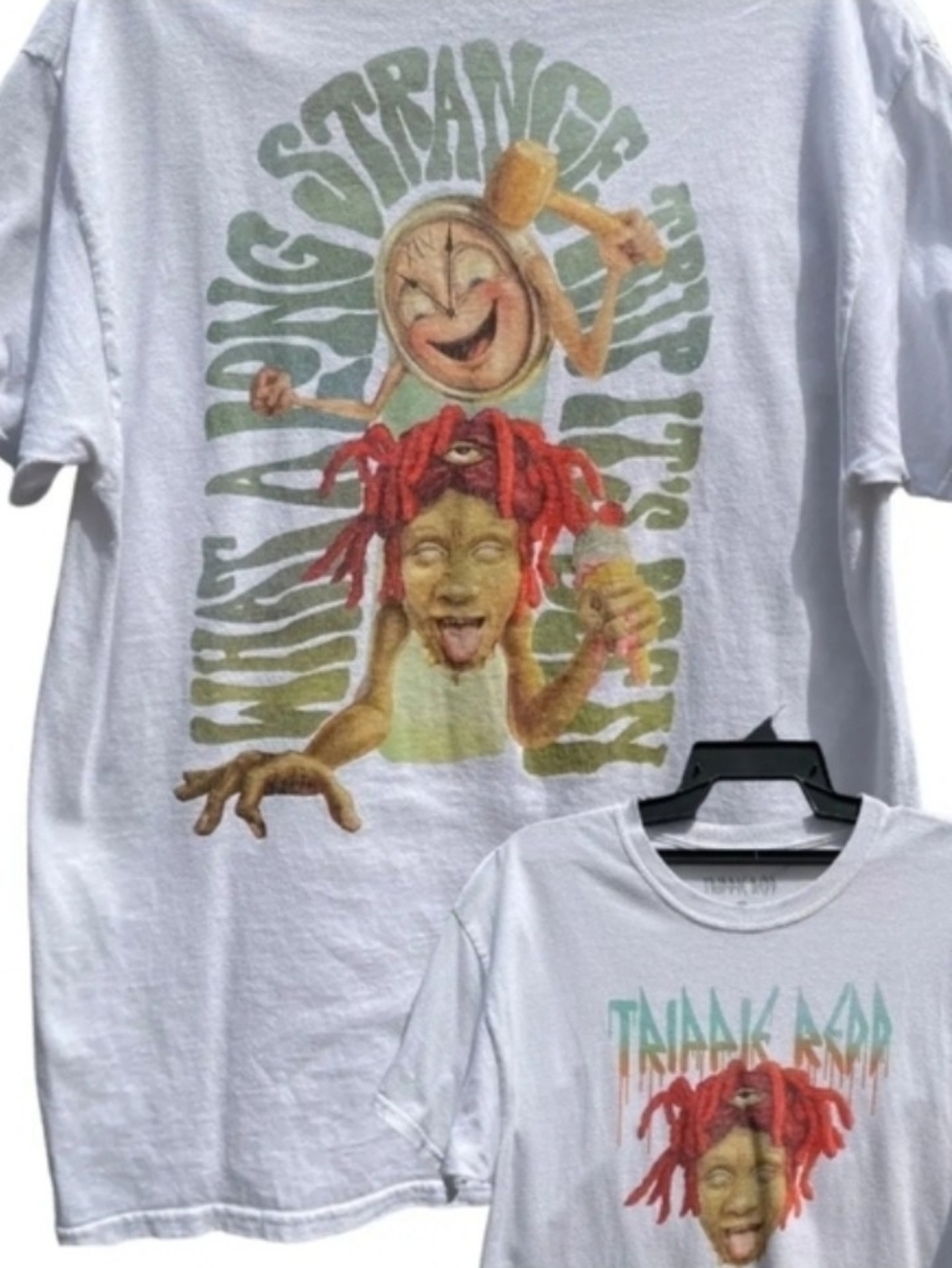 RARE/HTF Trippie Redd "What A Long Strange Trip It's Been" Graphic Tee White Sma